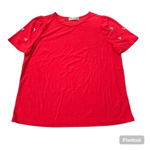 89th & Madison Red Knit Top Size Medium